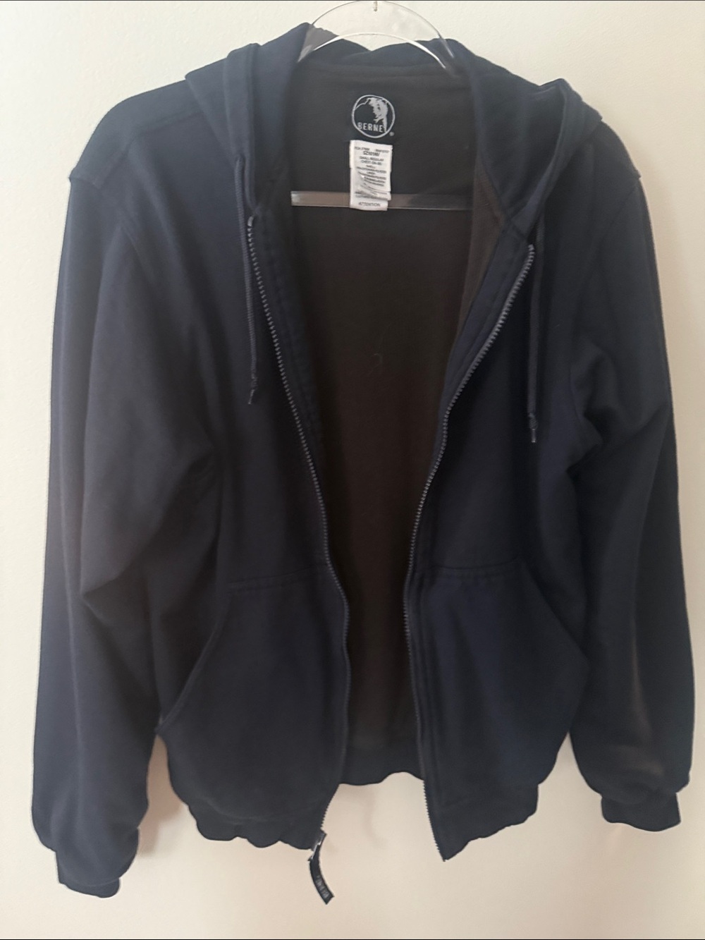 Men's Navy Full-Zip Hooded Jacket by Kerné